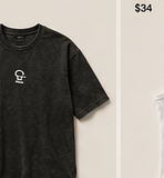 Boxy tee washed black